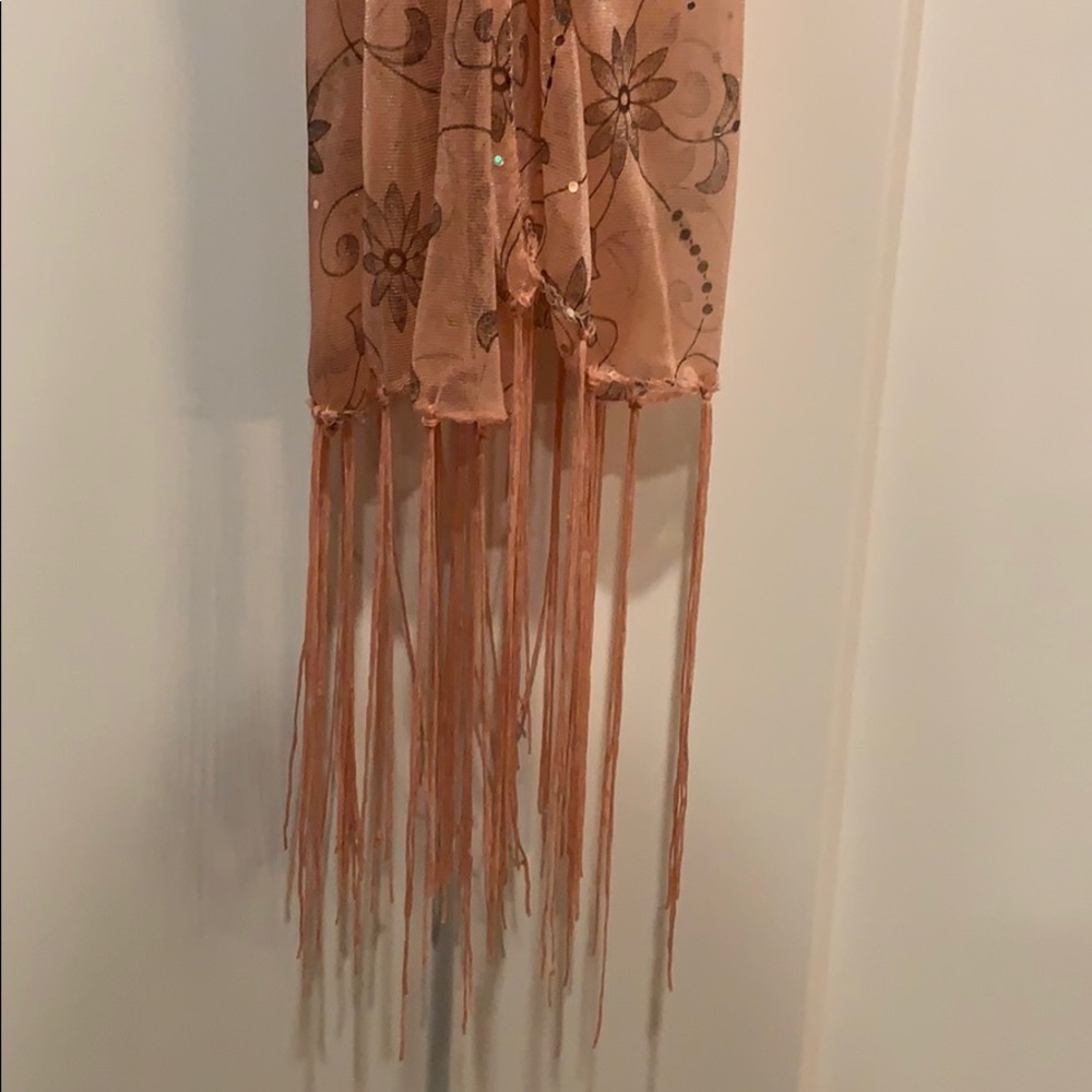 Peach shear scarf